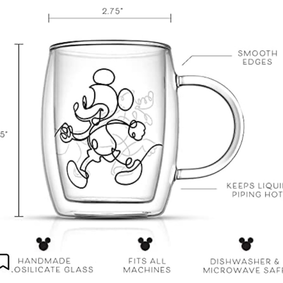 Disney Kitchen Disney Mickey And Pluto 54oz Glass Cups Set 2 Poshmark